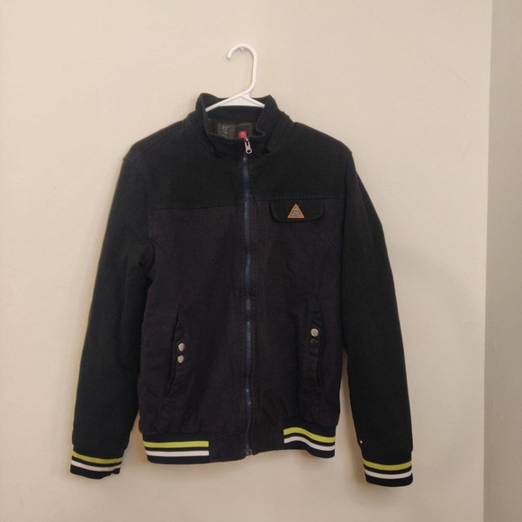 M-5 Luo Tuo Jeep Men's Jacket Black Full Zip Size XL Collared Snap Pockets